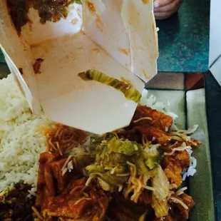 My delicious sesame tofu...with some noodle dish at the bottom :-/