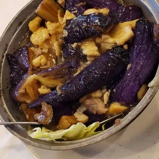 Salted Fish Chicken Eggplant Pot
