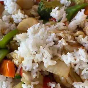 rice and vegetables