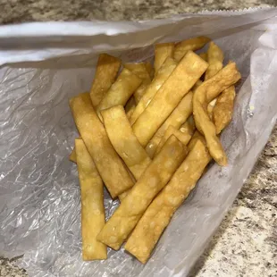 Crunchy noodles!!! Ate half the game on the drive home.