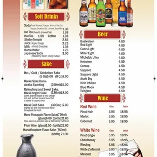 Drinks beer &amp; wine