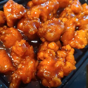 a close up of a tray of food