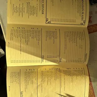 Menus