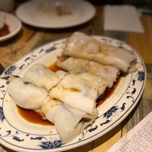 Mushroom and &quot;BBQ Pork&quot; Cheng fun