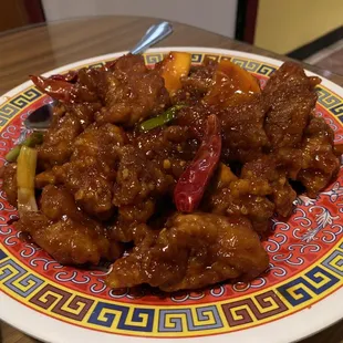 Spicy orange chicken