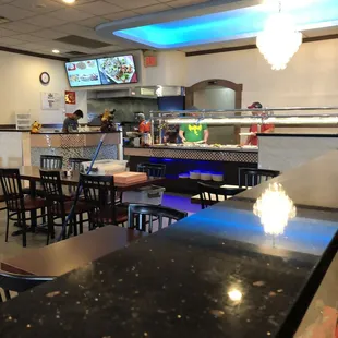 the dining area of a restaurant