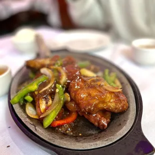 a plate of food on a table