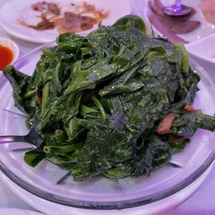 Snow Pea Leaves with Garlic