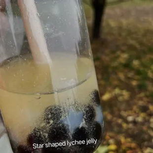 star shaped lychee jelly