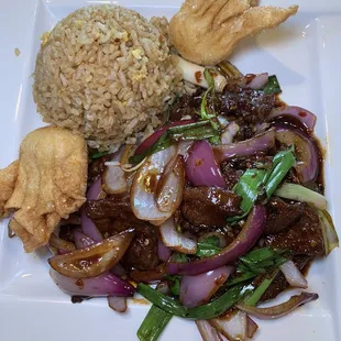 Mongolian Beef lunch special.