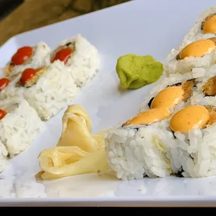C17. Spicy Hamachi Roll and C7. Spicy Salmon Roll