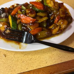 Shrimp with garlic sauce