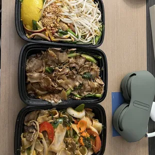 Pad Thai, Pad See Ew, Pad Kra Prow