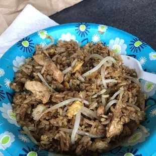 a plate of fried rice