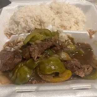 Green Pepper steak - very flavorful