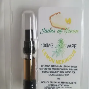 CBD Isolate (thc-free) vape cartridge Lemon Meringue