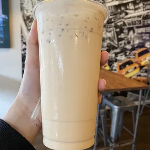 Jade&apos;s Milk Tea with 75% sugar :)