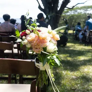 Aisle floral arrangement