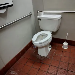 a toilet in a stall