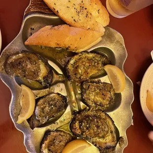 Half dozen chargrilled oysters