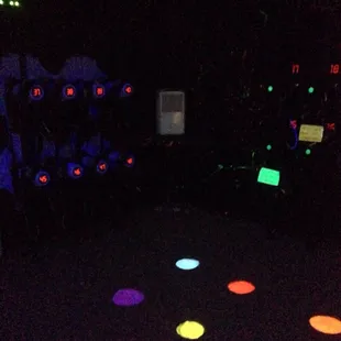 In the laser suit-up chamber before you enter the laser tag room.