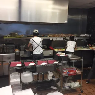 Open front kitchen.