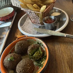 Falafel and zaatar fries