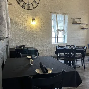 Upstairs eating area