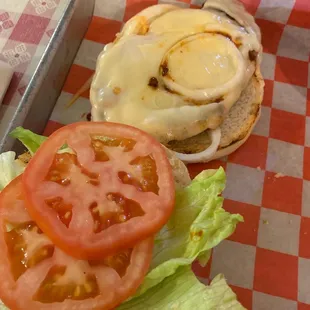 Chicken sandwich (I make it buffalo with blue cheese, onions and buffalo sauce).  They'll make it however you like