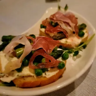 Spring Pea Bruschetta