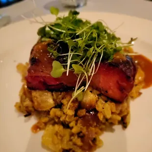 Pork Belly with Fennel Farro