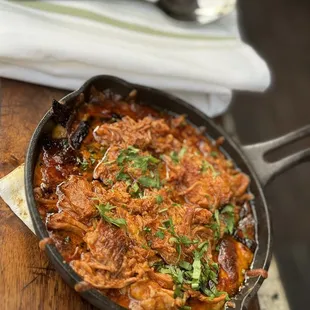 Queso Fundido with pulled pork