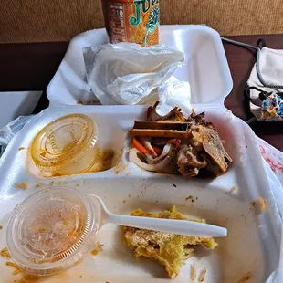 a tray of food