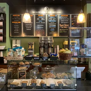 a view of a bakery counter