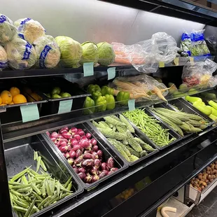 Indian eggplant, okra, two kinds of fiery chilis and more