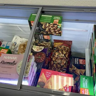 Frozen items, bought chickpea samosas