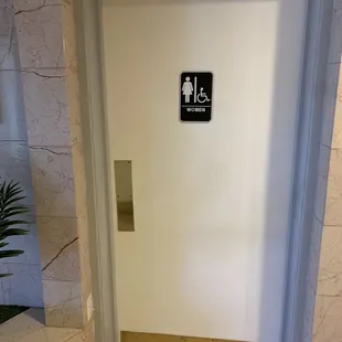 Restrooms near front