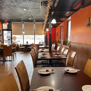a view of the dining area