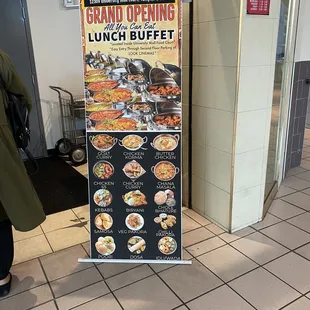 the grand opening of the lunch buffet