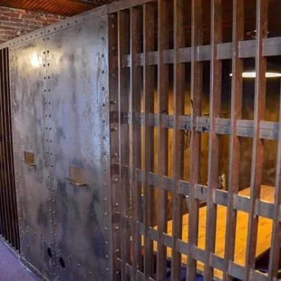 the inside of a jail cell