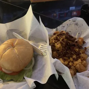 But yeah it's just time for a burger  and cheesy fries . ( kinda goofy, working at BK all day )