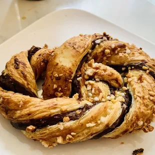 Chocolate pretzel croissant yum!