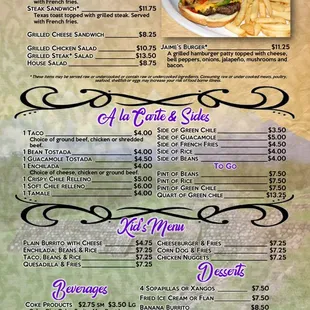 the menu