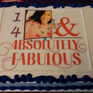 Another great cake.  I made the design and they printed it.