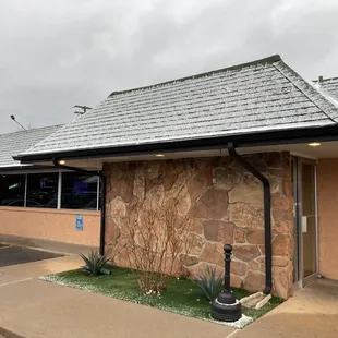 the front of the restaurant