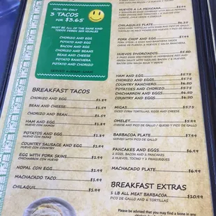 Breakfast Menu