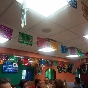 Fun, festive, warm servers, great food.