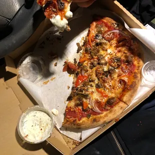 pizza, food