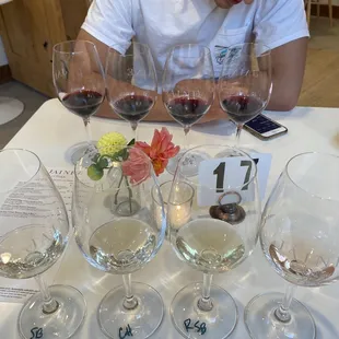 White and red tastings