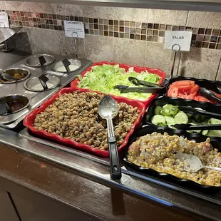 weekend lunch buffet (salad and chutney bar)